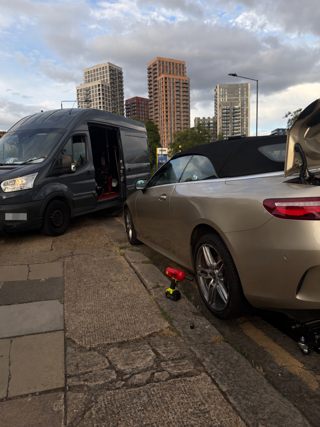 Roadside tyre service - Dr Tread recent job